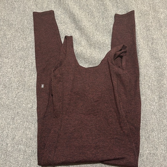 We Over Me - Flow Bodysuit in Burgundy Spacedye - Picture 4 of 6